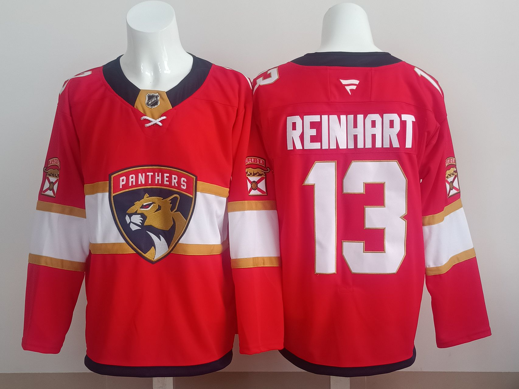 Men 2025 Florida Panthers #13 Reinhart Red NHL Jersey style 01->florida panthers->NHL Jersey